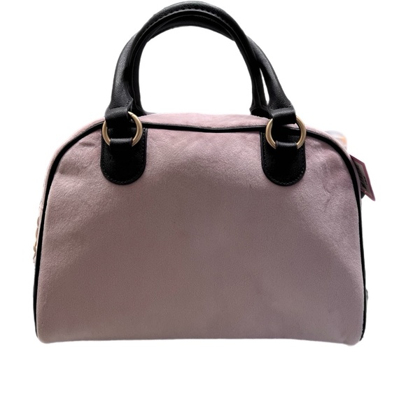 Juicy Couture Light Pink and Black Crossbody Bowling Style Bag 🦋🩷🩵 - Picture 4 of 12